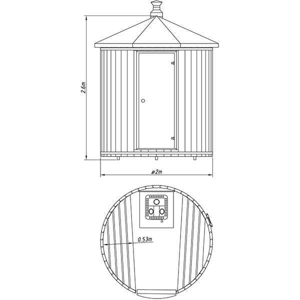 kuva 5 pystytynnyrisauna 2 hengelle